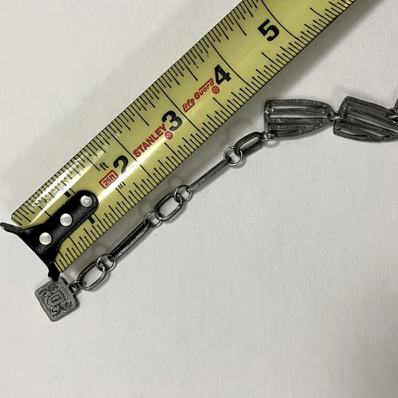 Mixed metal gold silver link chain statement necklace - Picture 4 of 9